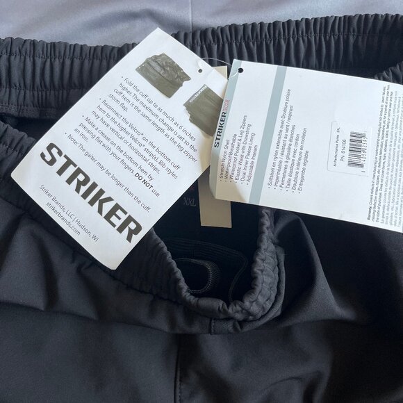 Striker Ice Performance Black Pants Mens XXL Waterproof Climate Fishing Zipper - Picture 14 of 16